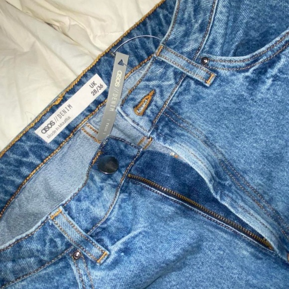 ASOS TALL straight leg high waist denim BNWT - Picture 2 of 4